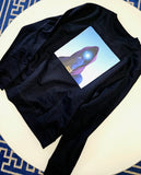 "Youniverse 1 "Black crewneck sweatshirt