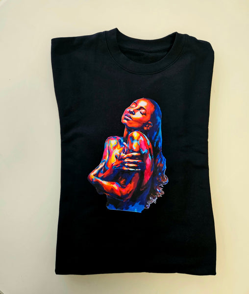 "Sade" Black crewneck sweatshirt