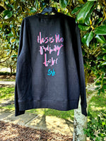 "Sade" Black crewneck sweatshirt