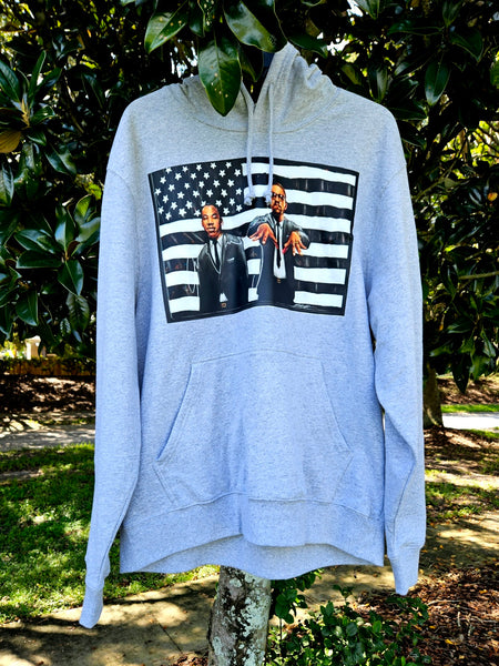 "Martin & Malcolm" Gray hoodie