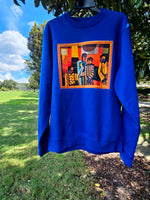 "In Front of the Store" Royal Blue crewneck sweatshirt