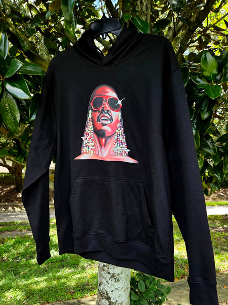 "Stevie Hotter than July" Black hoodie