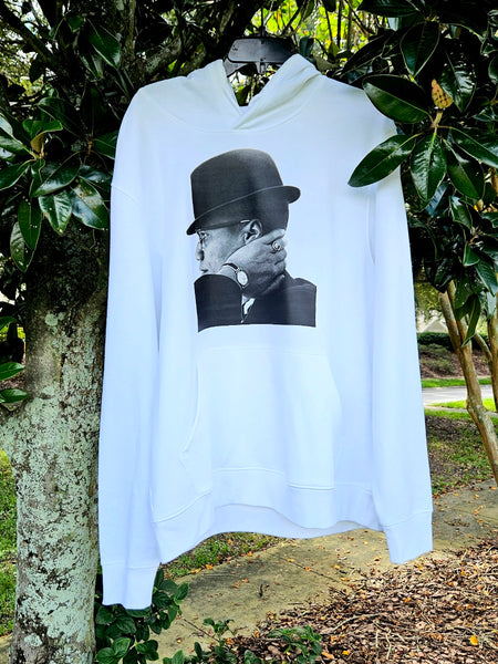 "Malcolm" White hoodie