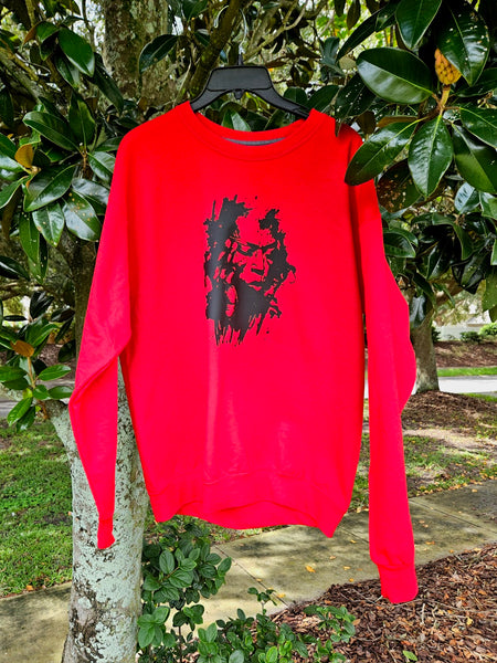 "Miles" Red crewneck sweatshirt