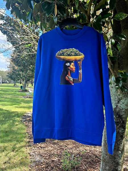 "Our Daily Bread" Royal Blue crewneck sweatshirt