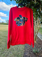 "Family" Red crewneck sweatshirt