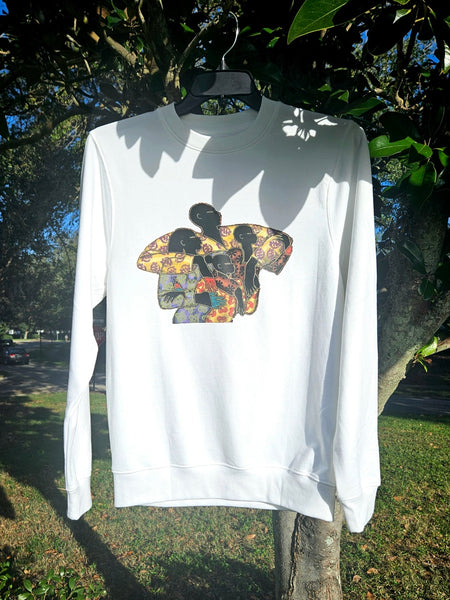 "Family" White crewneck sweatshirt